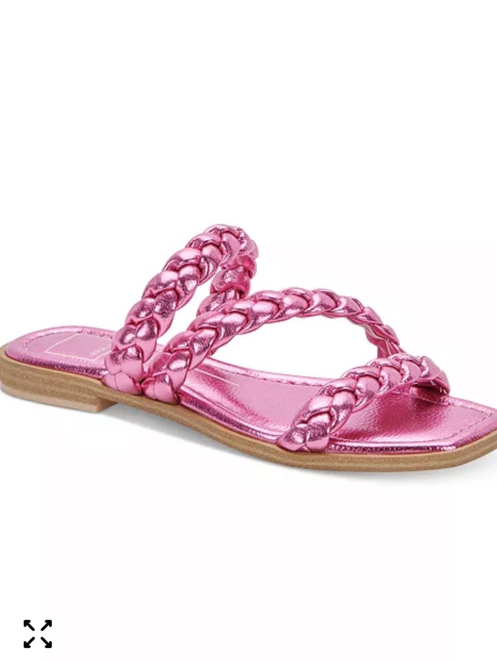 NWT Dolce Vita Iman Asymmetrical Braided Band Slide Flat Sandals